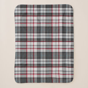 Cobertor Sherpa xadrez de tartan texturizada por cinza