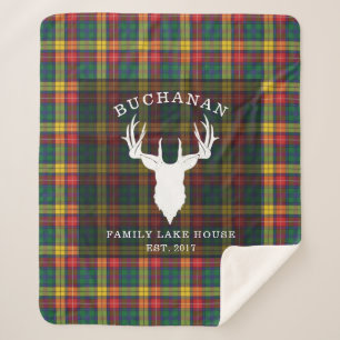 Cobertor Sherpa Xadrez do Lago House Tartan Clan Buchanan