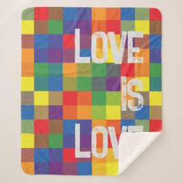 Cobertor Sherpa Xadrez do Orgulho do Arco-Íris Buffalo Personaliza