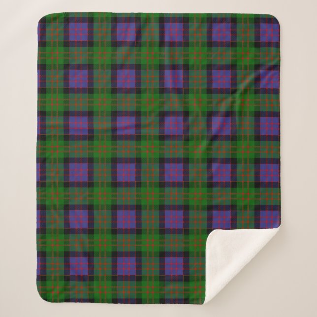 Cobertor Sherpa Xadrez Escocesa Clan MacDonald Tartan (Frente)