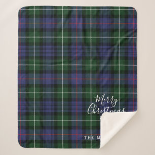 Cobertor Sherpa Xadrez personalizada de Tartan Clan MacKenzie