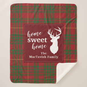 Cobertor Sherpa Xadrez Rustic Home Sweet Tartan