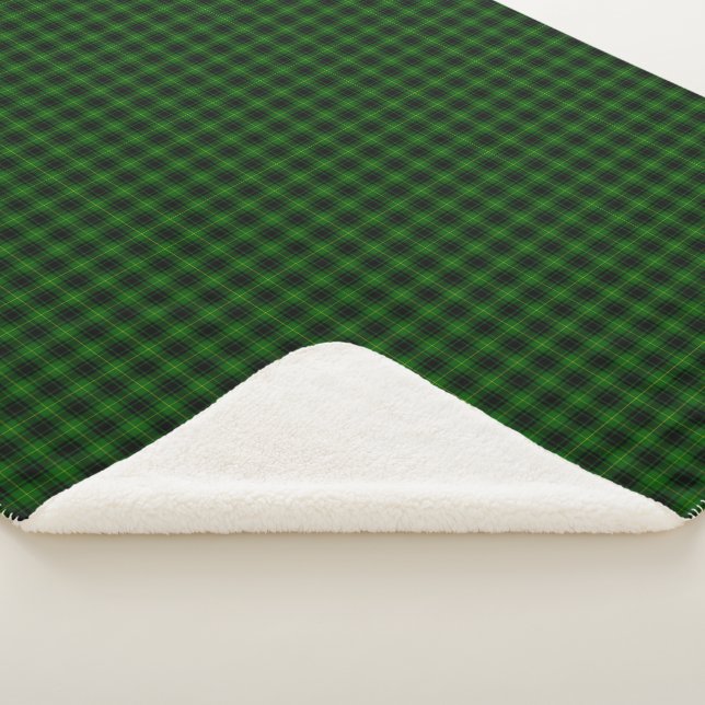 Cobertor Sherpa xadrez verde tartan MacArthur (3/4)