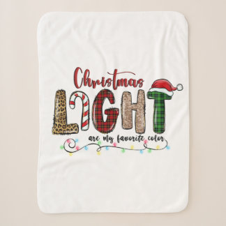 Cobertor Sherpa Xmas Gift Chritsmas Light Are My Favorite Color