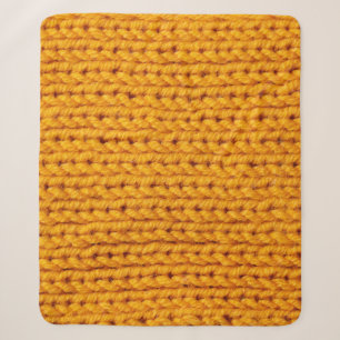 Cobertor Sherpa Yellow knitted wool texture background pattern wit