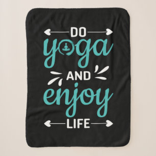 Cobertor Sherpa Yoga Lover Faça Yoga E Aproveite A Vida