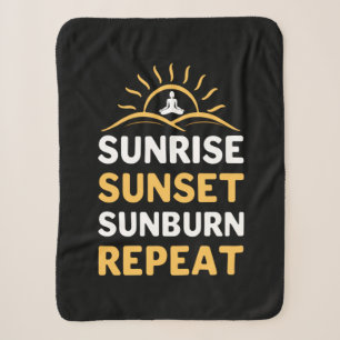 Cobertor Sherpa Yoga Lover   Yoga Sunrise Sunset Repetir