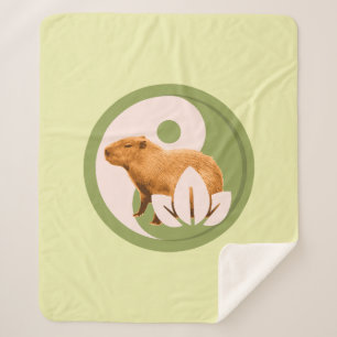 Cobertor Sherpa Zen Capybara Yin Yang