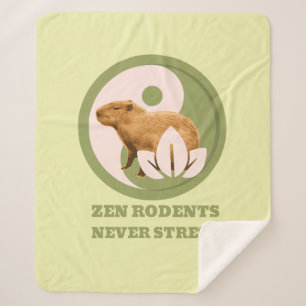 Cobertor Sherpa Zen Rodents Nunca Stress Capybara