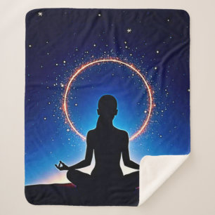 Cobertor Sherpa Zen Sob as Estrelas: Meditação Cósmica