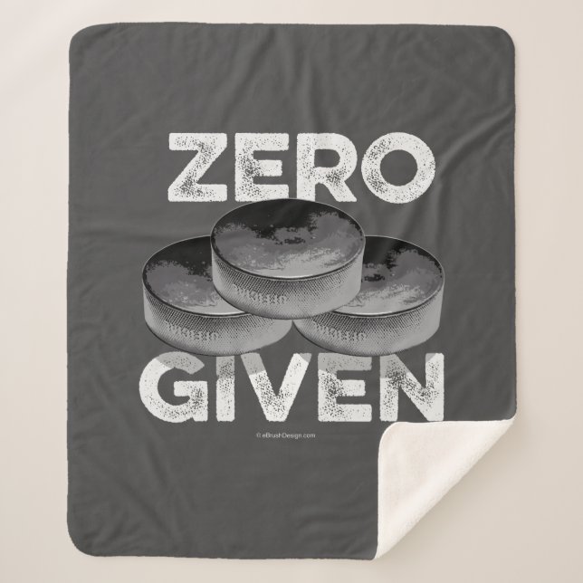 Cobertor Sherpa Zero Pucks Dado (Hockey) Sherpa Blanket (Frente)