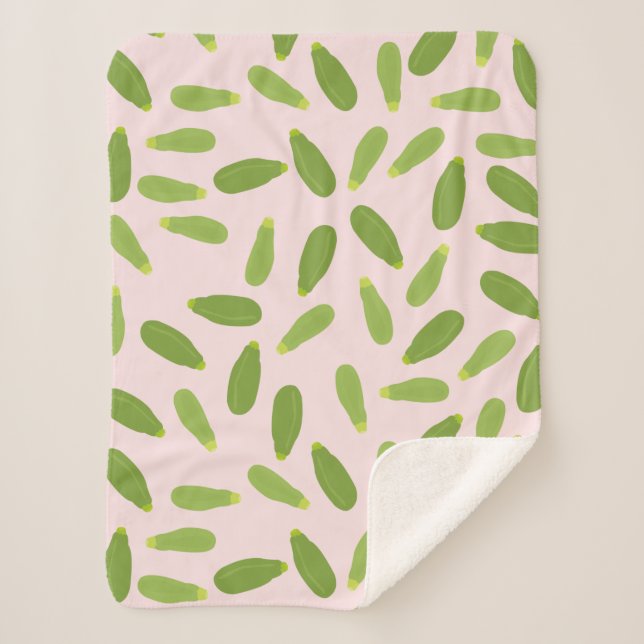 Cobertor Sherpa Zucchini Courgette Summer Squash Pattern (Frente)