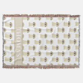 Cobertor Shih Tzu Personalizada (Loiro Dourado Claro) Bege