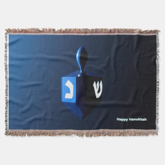 Cobertor Shiny Blue Dreidel (Frente)