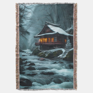 Cobertor Shizuka na Fuyu: Templo Silencioso junto ao Rio de