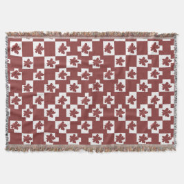 Cobertor Silhueta de flores em padrão.