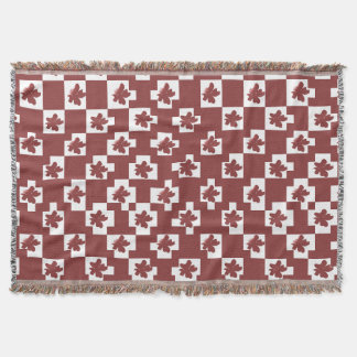 Cobertor Silhueta de flores em padrão.