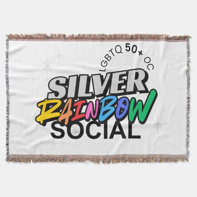 Cobertor Silver Rainbow Throw Blanket (Frente)