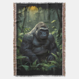 Cobertor Silverback Gorilla na Selva do Ruanda