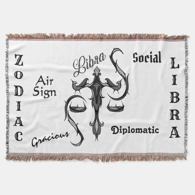 Cobertor Símbolo do Zodíaco de Libra (Frente)