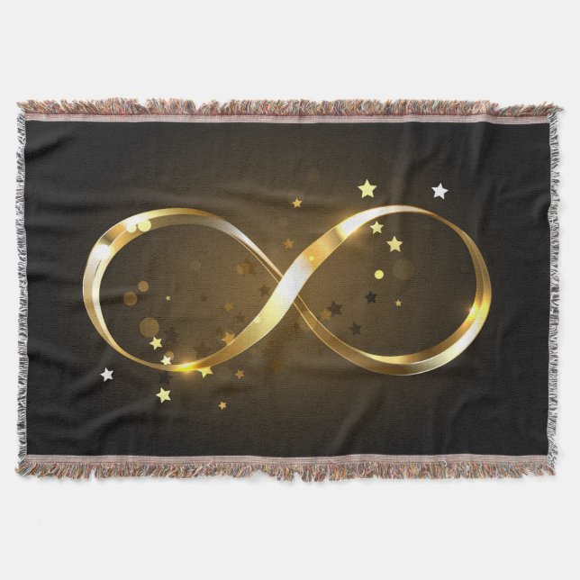 Cobertor Símbolo Infinity do ouro (Frente)
