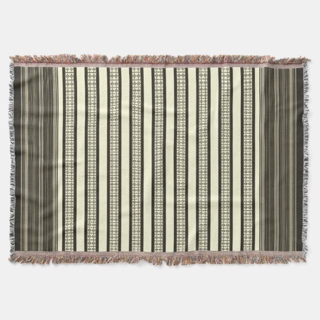 Cobertor Símbolos Sagrados: Inspirados em Mudcloth Africano (Frente)