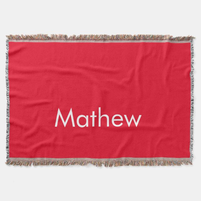 Cobertor simple initial letter monogram add your name lett  (Frente)