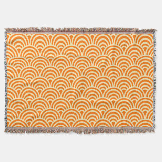 Cobertor Simple Orange Scallop Pattern