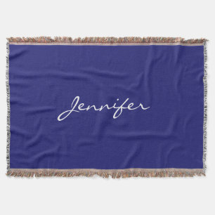 Cobertor Simples Planeta Azul Moderno Midnight