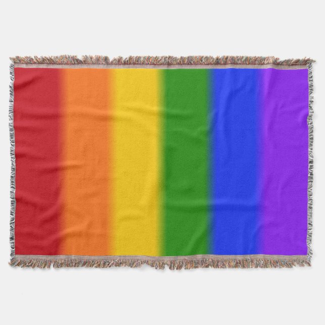 Cobertor Sinalizador de Orgulho gay do Rainbow (Frente)