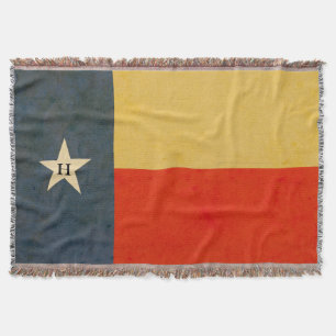 Cobertor Sinalizador Rustic Antiqued Texas inicial