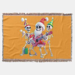 Cobertor **Skeleton 3D Christm Santa Party – Funnyas Skelet