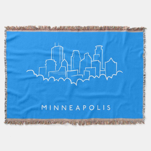 Cobertor Skyline de Minneapolis, Minnesota (Frente)