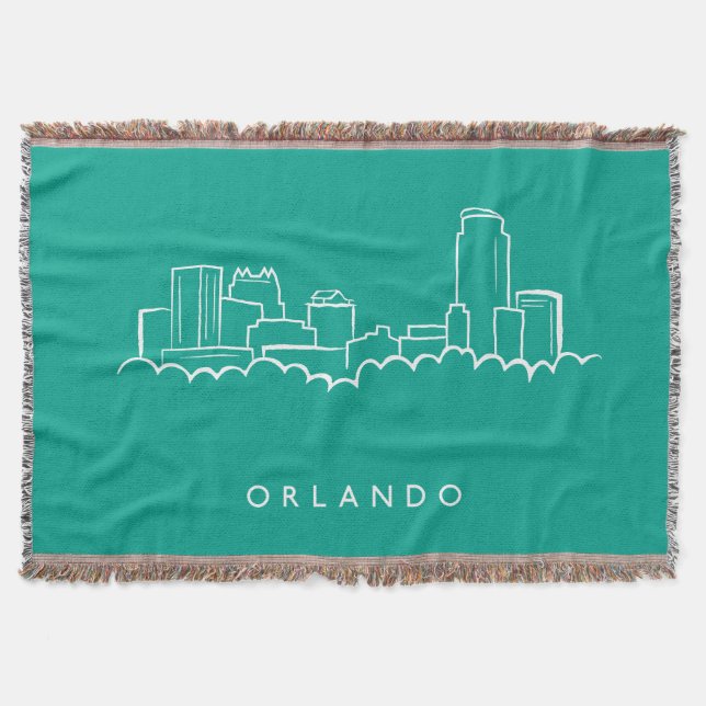 Cobertor Skyline de Orlando Florida (Frente)