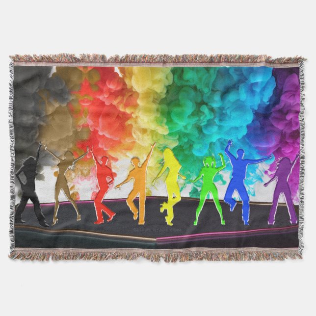 Cobertor SlipperyJoe's Dancing Pride Shadows gay presentes  (Frente)