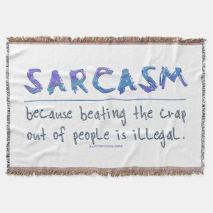 Cobertor Slogan engraçado de SlipperyJoe's Sarcasm dizendo 