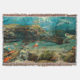 Cobertor Sob o mar/golfinhos/tartarugas marinhas/cartoonado