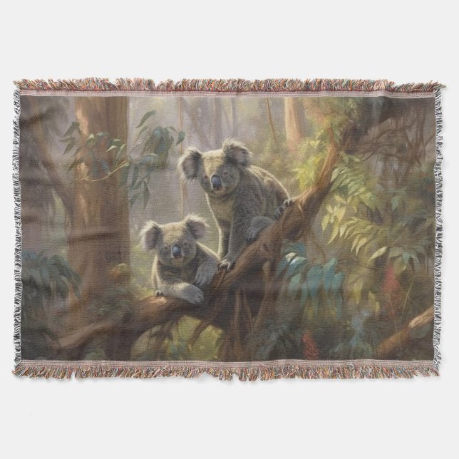 Cobertor Sonhos da Floresta de Koala (Frente)
