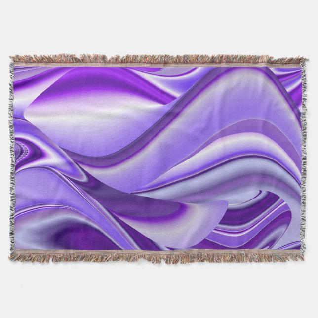 Cobertor Sonhos de Arco-Íris de Flor Roxo (Frente)