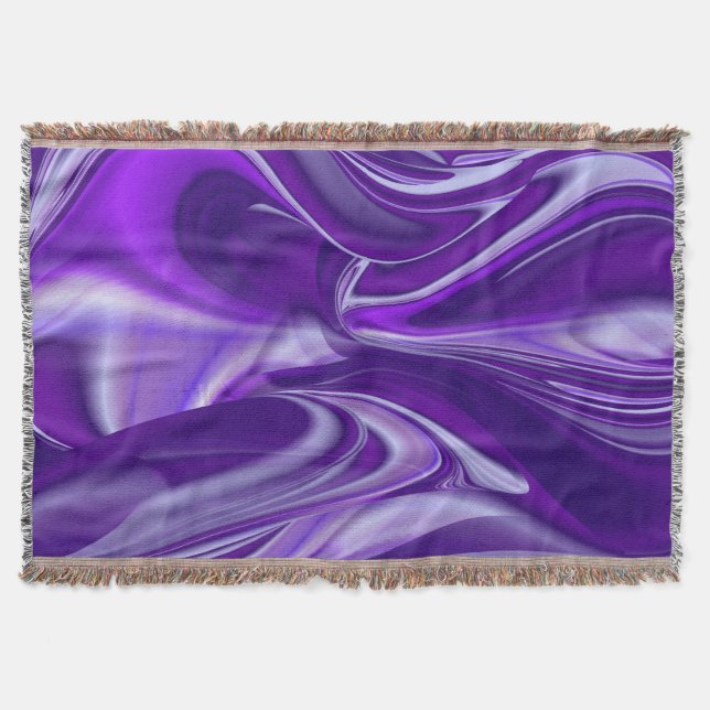 Cobertor Sonhos de Arco-Íris de Flor Roxo (Frente)