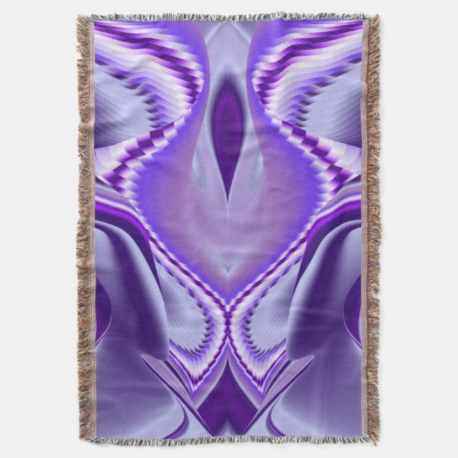 Cobertor Sonhos de Arco-Íris de Flor Roxo (Frente Vertical)
