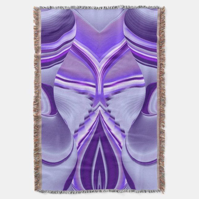 Cobertor Sonhos de Arco-Íris de Flor Roxo (Frente Vertical)
