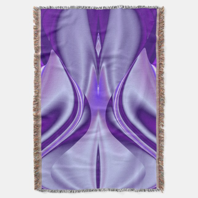 Cobertor Sonhos de Arco-Íris de Flor Roxo (Frente Vertical)