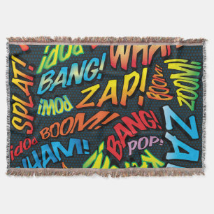 Cobertor Sons divertidos de histórias em quadrinhos pop art