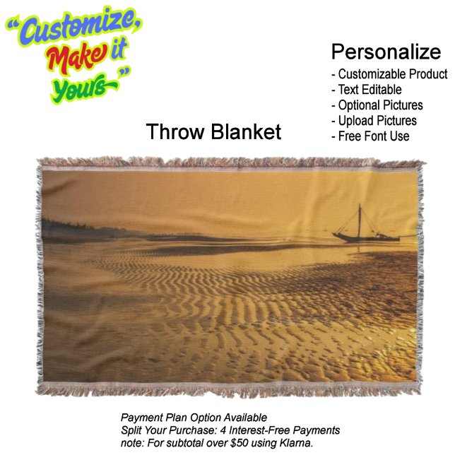 Cobertor Soquete 6 de Lançamento de Praia Sunset (Sunset Beach Throw Blanket 6.)
