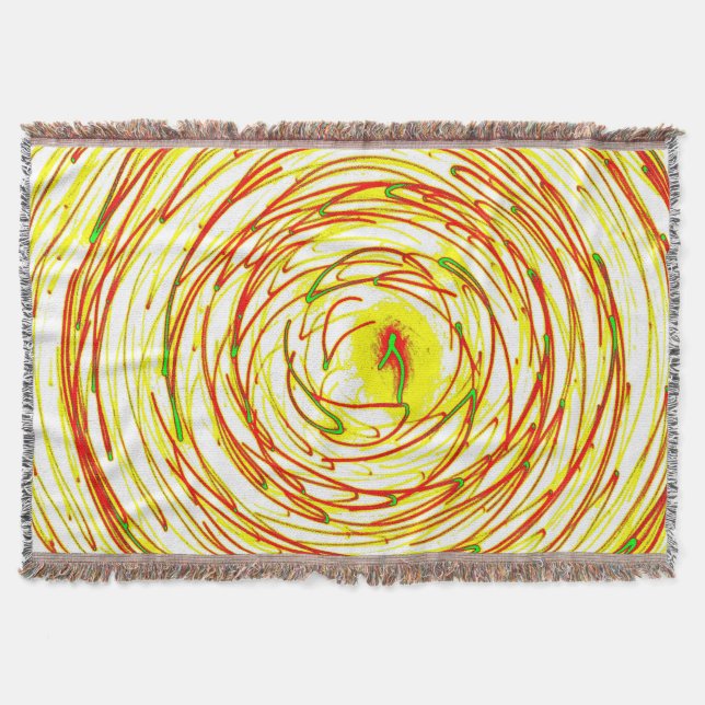 Cobertor Spiral Wave Bloom – Premium Throw Blanket (Frente)