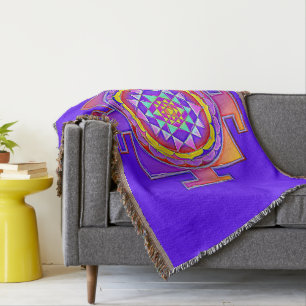 Cobertor Sri Yantra - Símbolo hinduísmo Design 1
