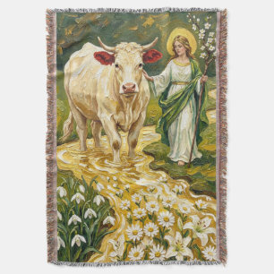 Cobertor St. Brigid & A Vaca Branca (Imbolc)