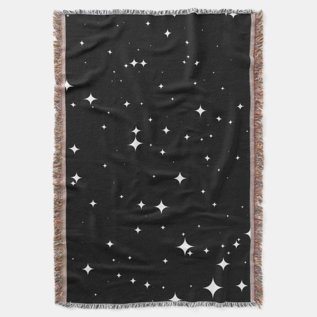 Cobertor Starry Night 8K Seamless Pattern Throw Blanket (Frente Vertical)