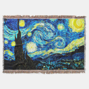 Cobertor Starry Night, famoso quadro mundial de Van Gogh